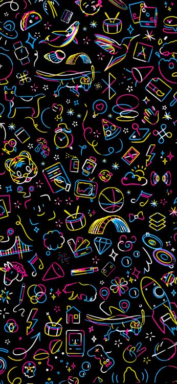 Note de Pomme, Apple, Art, Cercle, Magenta. Wallpaper in 1290x2796 Resolution