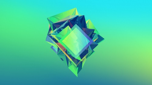 Image green and purple diamond illustration