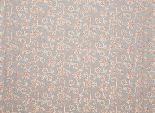 Image white and pink floral textile