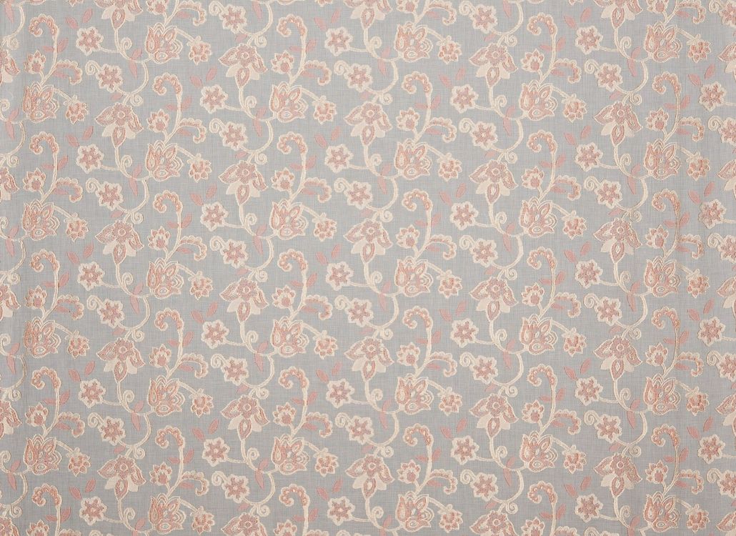 white and pink floral textile