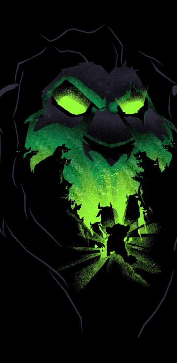 Image Scar, lion, hyenas, graphic design, the walt disney company