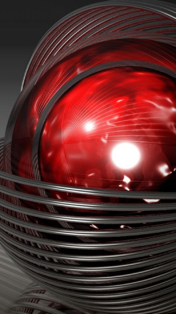 Image red and black round light