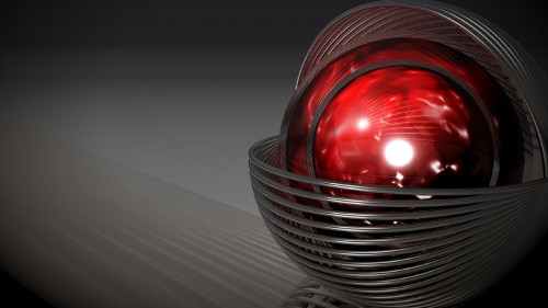 Image red and black round light