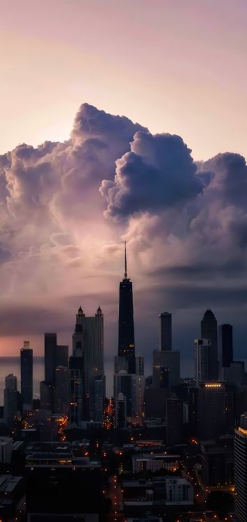 Stadtlandschaften, Cloud, Atmosphäre, Gebäude, Wolkenkratzer. Wallpaper in 1422x3000 Resolution