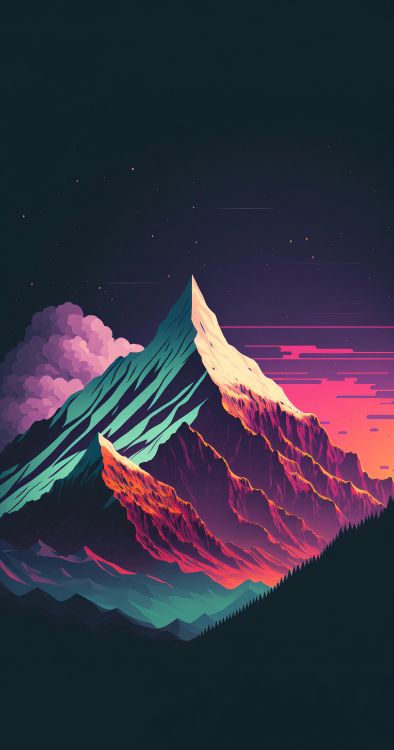 illustration of mountain Moon Purple Mountain Minimalism Abstraction  1080P wallpaper hdwallpa  Minimal wallpaper Beautiful nature wallpaper  Hd wallpaper