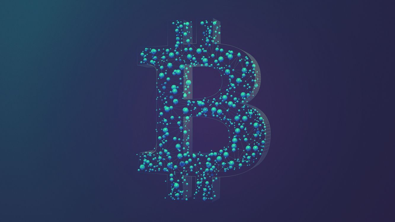 Bitcoin, Cryptocurrency, Minimalisme, Fenêtre, Aqua. Wallpaper in 2560x1440 Resolution