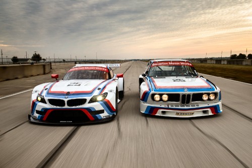 Image white and red bmw m 3 on track