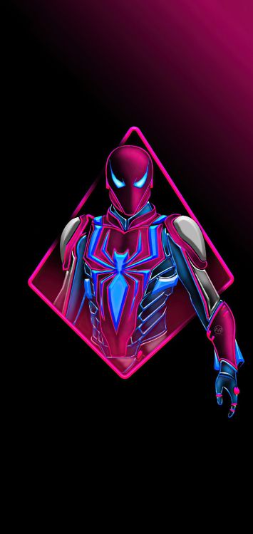 Wallpaper Spiderman Neon, Spider-man, Superhero, Venom, Art, Background -  Download Free Image