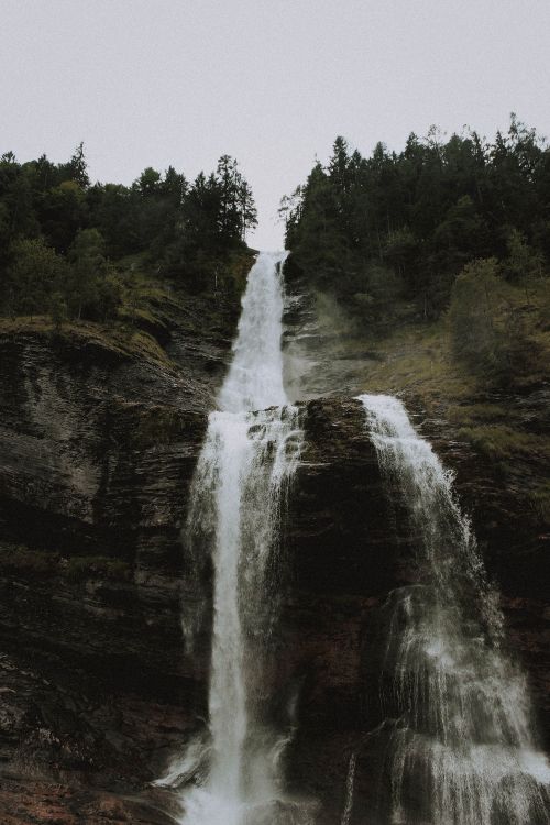 waterfall, water resources, body of water, water, nature