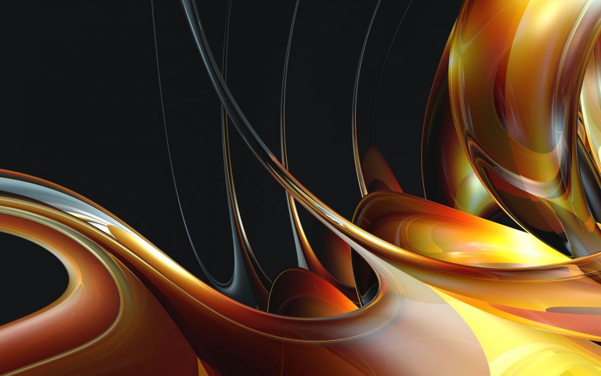 Peinture Abstraite Orange et Noire. Wallpaper in 1920x1200 Resolution