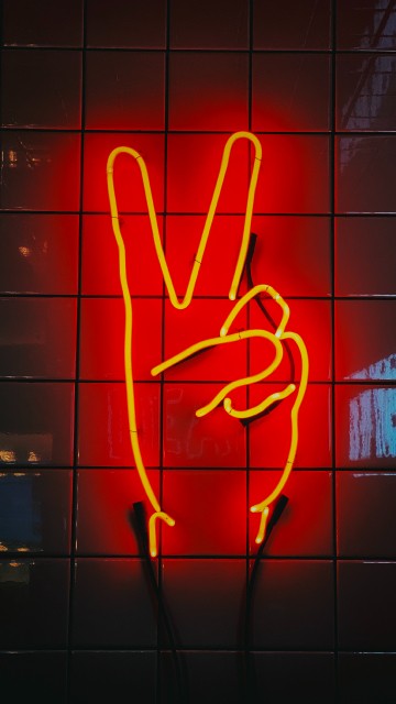 Image red love neon light signage