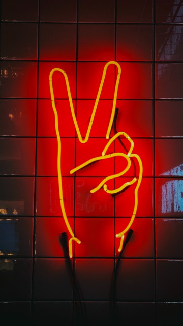 Image red love neon light signage