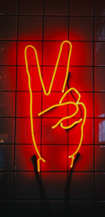 Image red love neon light signage