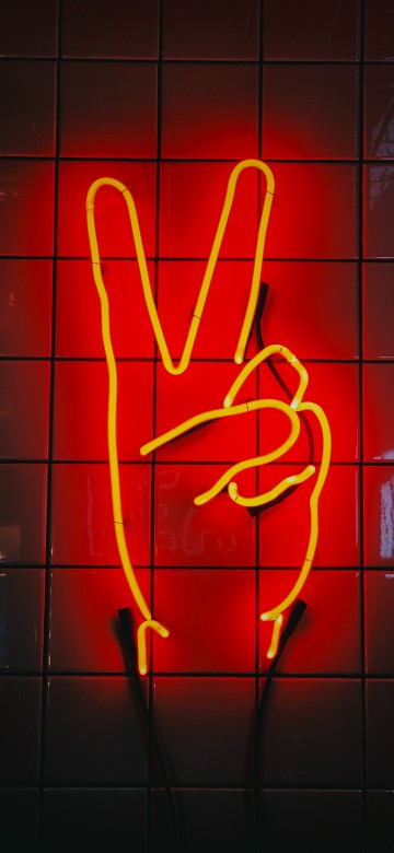Image red love neon light signage