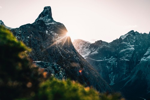 Image mountainous landforms, mountain, nature, natural landscape, mountain range