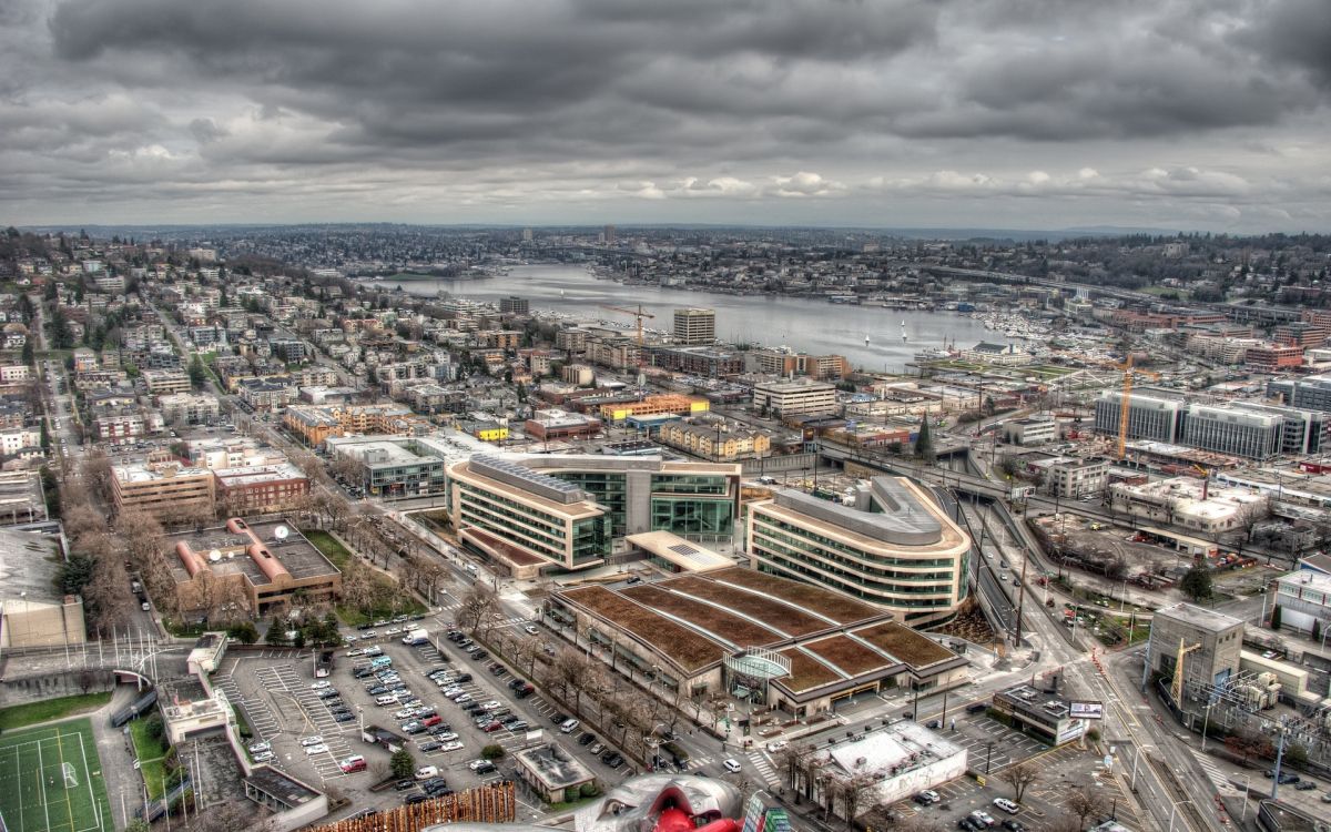 Vista Aérea de Los Edificios de la Ciudad Durante el Día.. Wallpaper in 1920x1200 Resolution