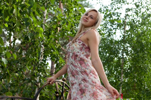 Image dress, beauty, tree, summer, grass