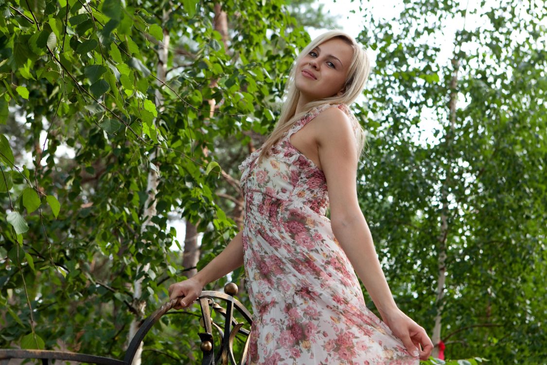 dress, beauty, tree, summer, grass