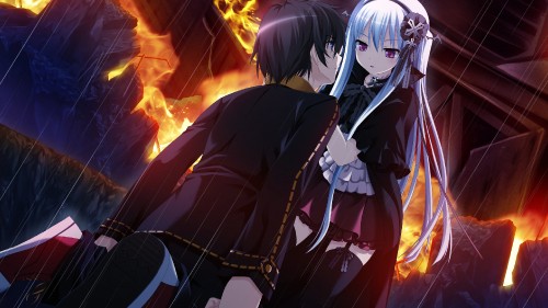 Image male and female anime characters