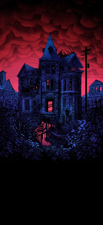 Image daniel danger art, painting, art, Haunted house, illustration