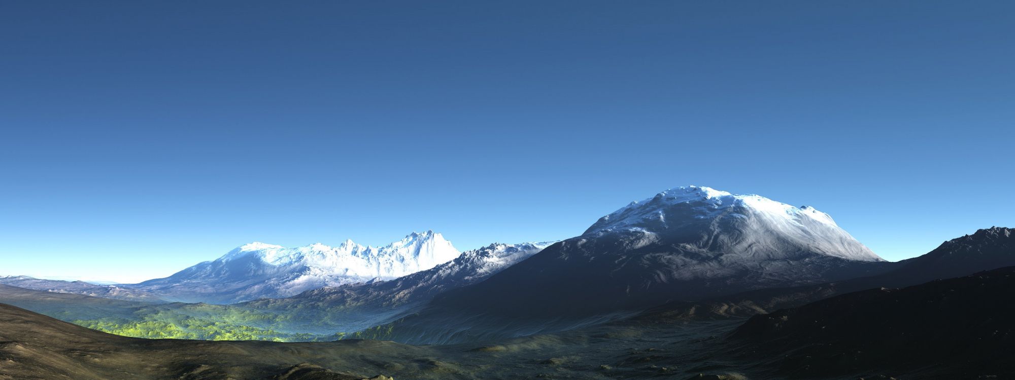 snow covered mountains under blue sky during daytime