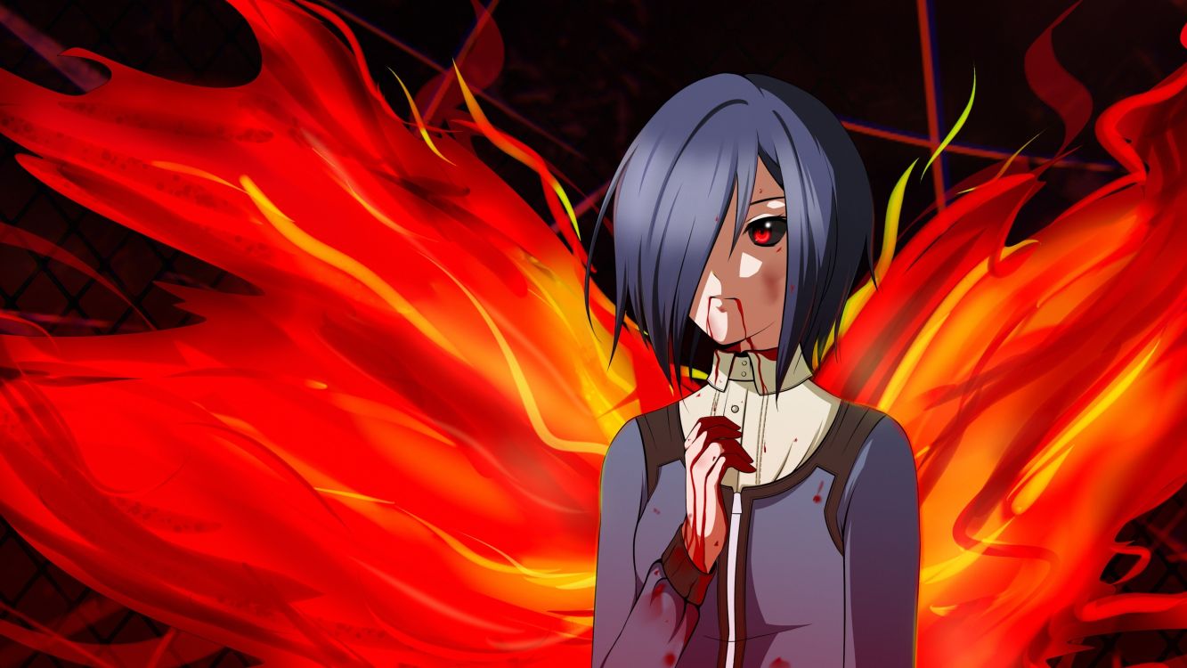 Blauhaariger Männlicher Anime-Charakter. Wallpaper in 2560x1440 Resolution