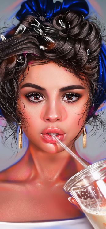 Fan-Kunst Selena Gomez, Selena Gomez, Digitale Kunst, Kunst, Fan-Kunst. Wallpaper in 1284x2778 Resolution