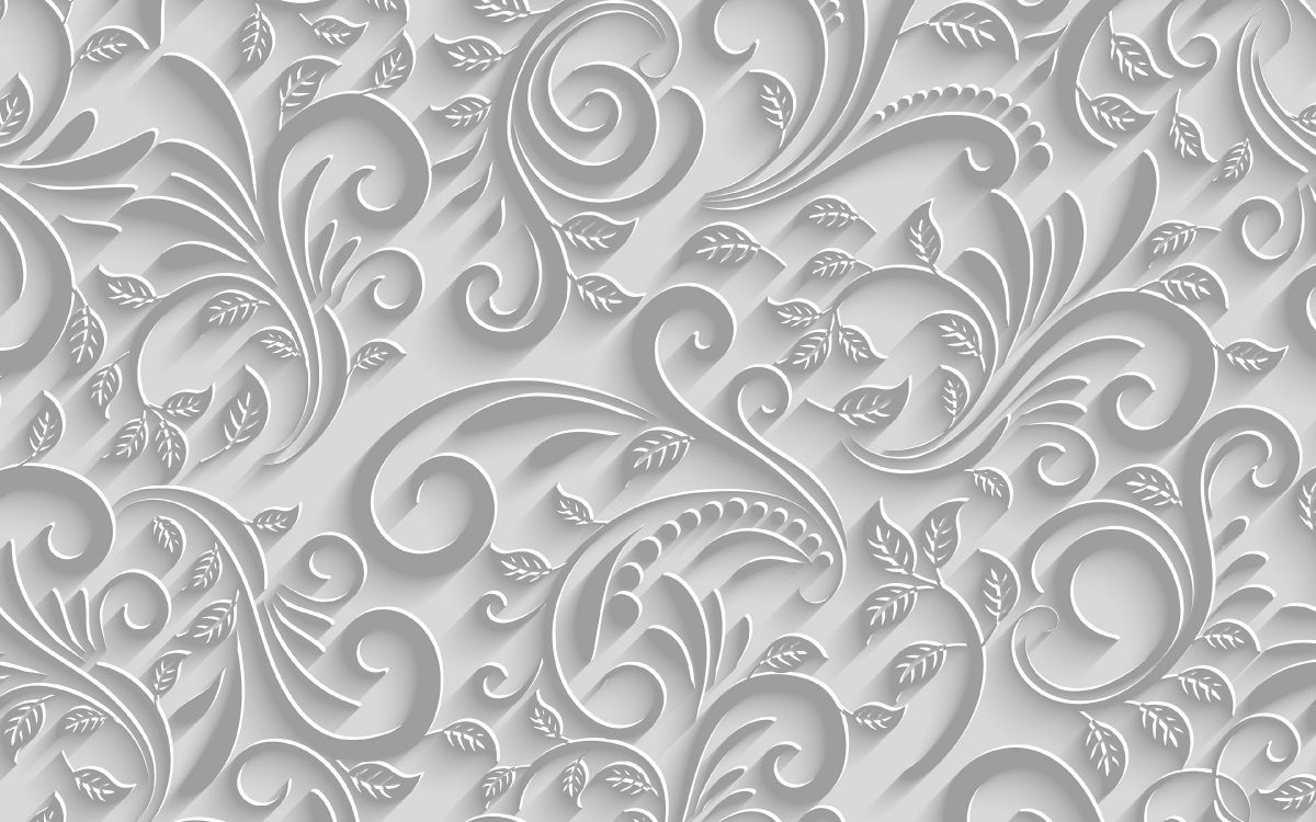 Illustration Florale Blanche et Noire. Wallpaper in 3840x2400 Resolution