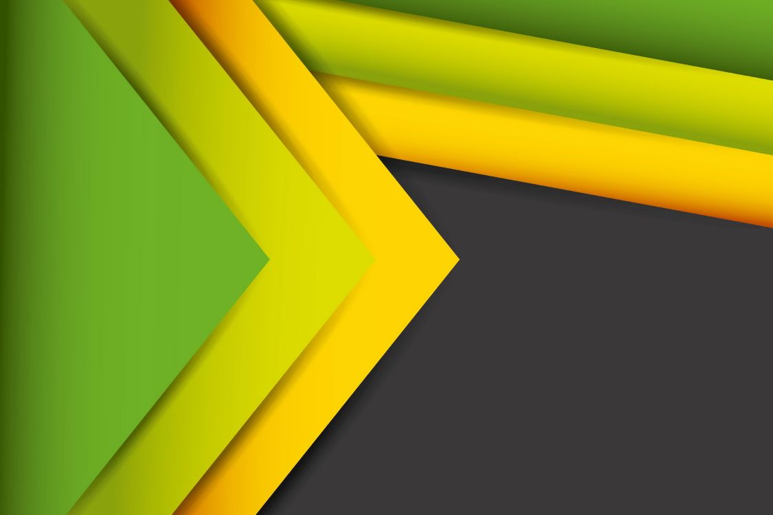 Gelbe Und Grüne Dreieckillustration. Wallpaper in 5315x3543 Resolution