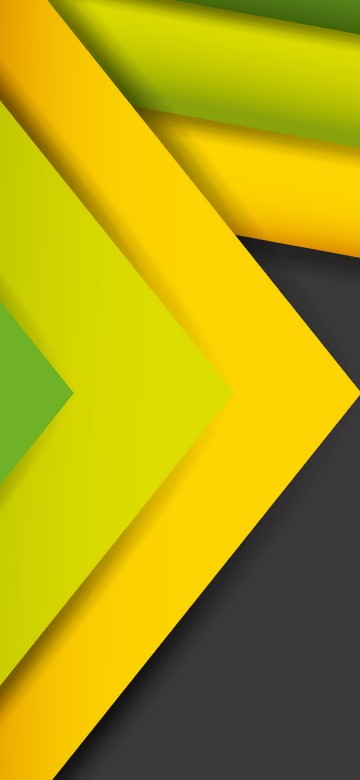 Image yellow and green triangle illustration