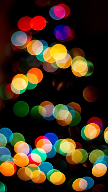 Image green and red light bokeh
