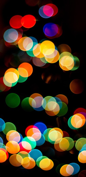 Image green and red light bokeh