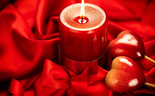 Image heart, candle, lighting, fruit, still life