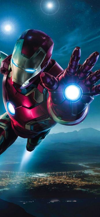 Iron Man, Superhelden, Kunst, Illustration, Licht. Wallpaper in 1080x2340 Resolution