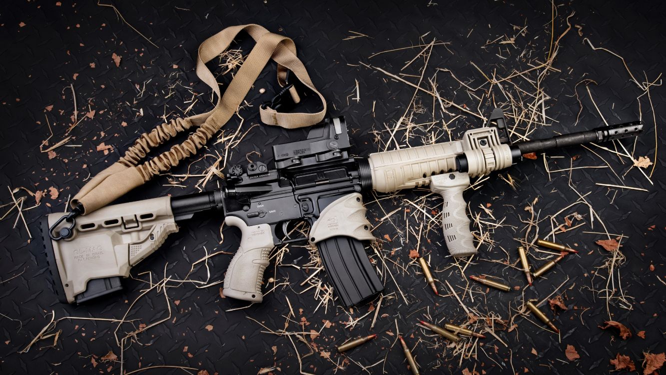 AR-15式步枪, 枪, 突击步枪, 弹药, 触发器 壁纸 5120x2880 允许