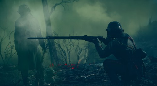 Image water, forest, Digital compositing, gun, rifle