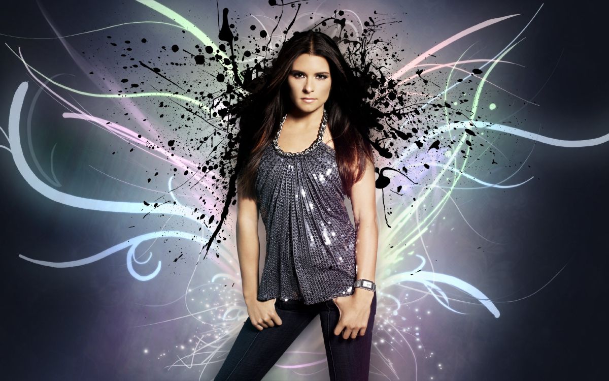 Danica Patrick, beauty, purple, light, fashion