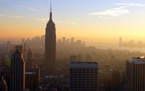 Image high rise building during sunset