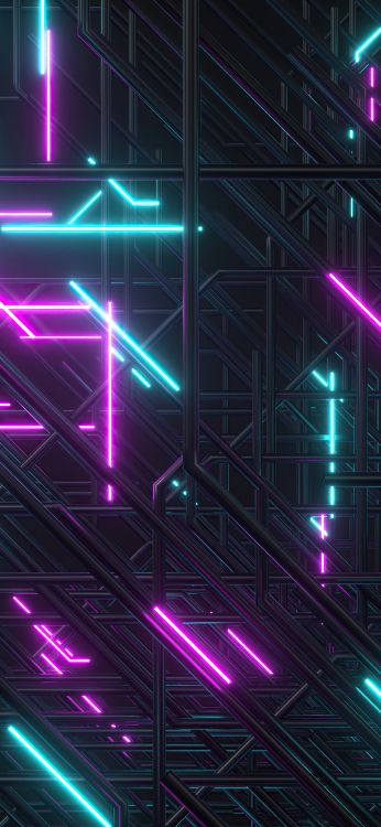 Neon Purple and Green, Neon Sign, Green, Light, Purple. Wallpaper in 1772x3839 Resolution