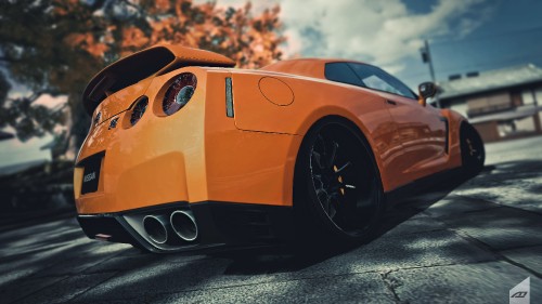 Image orange lamborghini aventador on gray asphalt road during daytime