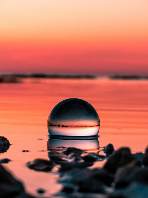 water, sunset, red, horizon, reflection