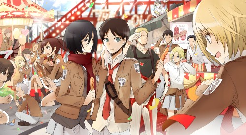 Image eren yeager, Mikasa Ackerman, Annie Leonhart, jean kirstein, Armin Arlert