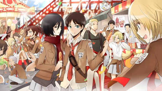 Image eren yeager, Mikasa Ackerman, Annie Leonhart, jean kirstein, Armin Arlert