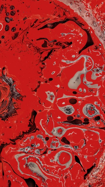 Image red and white abstract painting