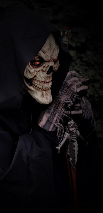 Image person in black and white mask