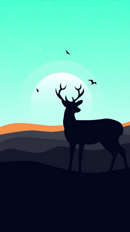 Renne, Elk, Environnement Naturel, Art, Faon. Wallpaper in 2024x3600 Resolution