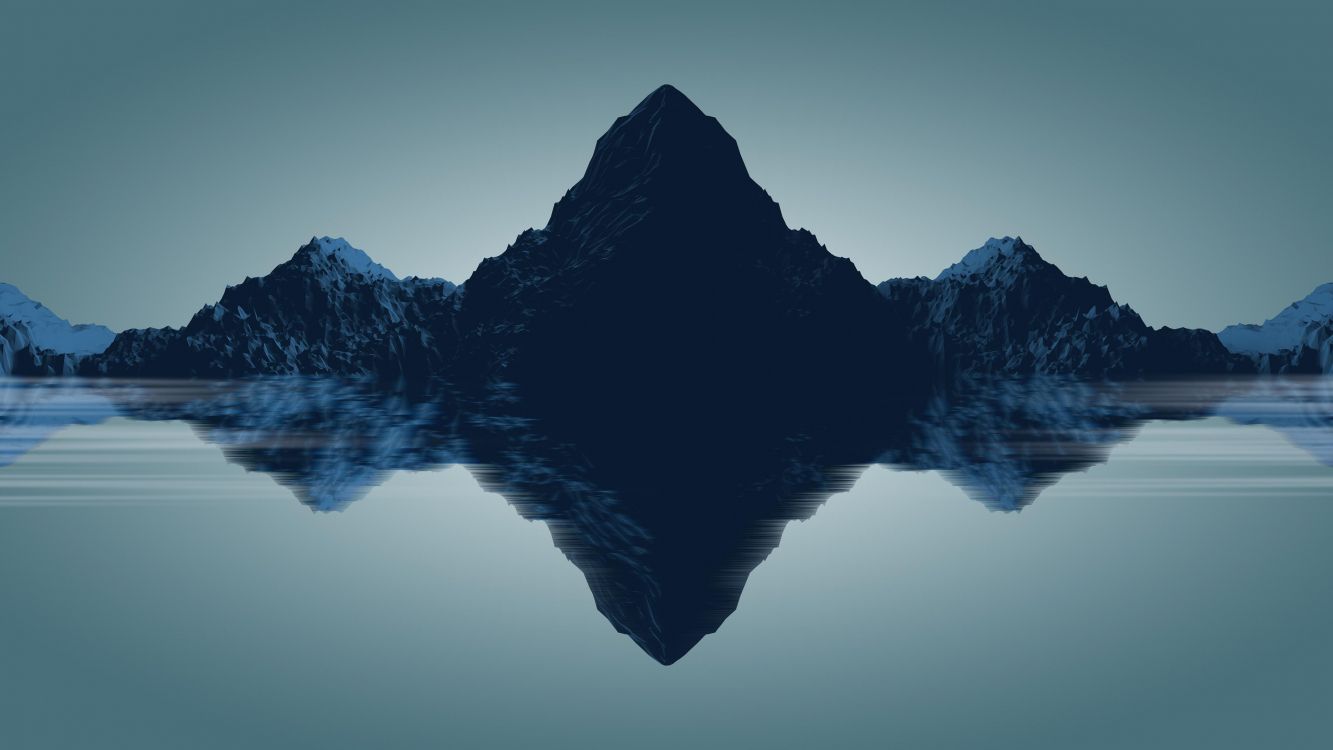 Montagne Couverte de Neige à Côté D'un Plan D'eau. Wallpaper in 3840x2160 Resolution