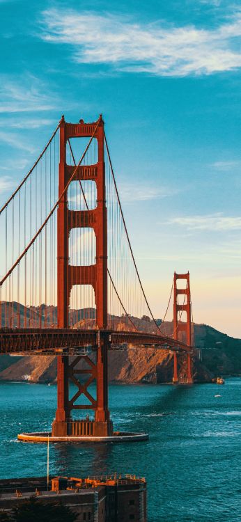 Puente Golden Gate, Sitio Histórico Nacional de Fort Point, Campo de Crissy, la Bahía de San Francisco, Puente. Wallpaper in 1800x3900 Resolution