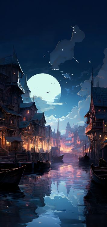 绘画, 图形设计, 气氛, 光, 性质 壁纸 1792x3782 允许