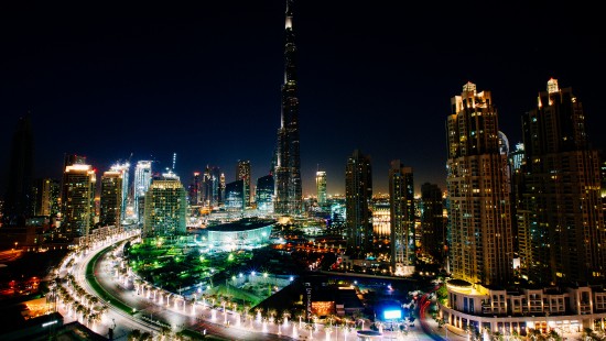 Image city buildings during night time